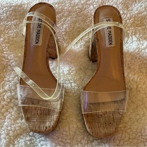 Steven Madden clear platform sandals size 6